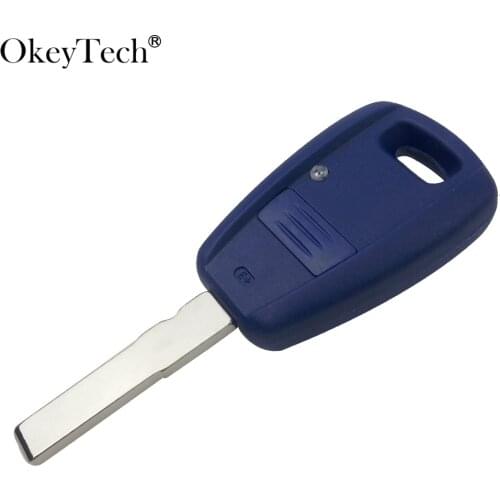 Okeytech 10Pcs 1 Button Remote Key Fob Shell For Fiat Punto Doblo Bravo Blank Replacement Cover Uncut SIP22 Blade without logo