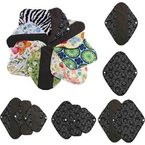 Organic Bamboo Inner Washable Reusable Menstrual Pads Sanitary Pads Lady Cloth Pad Panty Liner Feminine Hygiene Pad