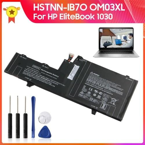 Original Replacement Battery OM03XL HSTNN-IB7O for HP EliteBook 1GY31PA G2 1030 Laptop Battery 3400mAh +tools