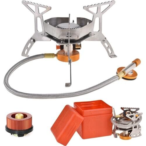 Portable Piezo Ignition Stove Split Gas Furnace Outdoor Camping Gas Stove Camping Equipment Gas Burner gas adaptor 캠핑용품