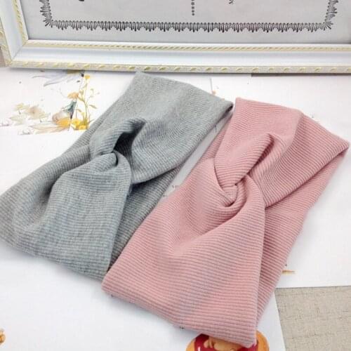 Spring Summer Solid Color Baby Headband Girls Twisted Knotted Soft Elastic Baby Girl Headbands Hair Accessories Large Size