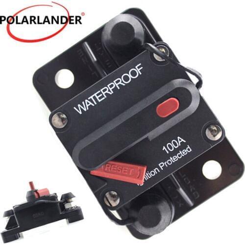 100A Waterproof Switch Adapter Fuse Protector Holder For Marine Boat RV Electric Protection Circuit Breaker Reset Fuse Inverter