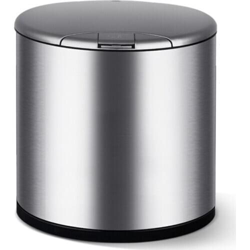 Simple design intelligent induction trash can strong durable waste water draining lixeira pressing type storage bucket