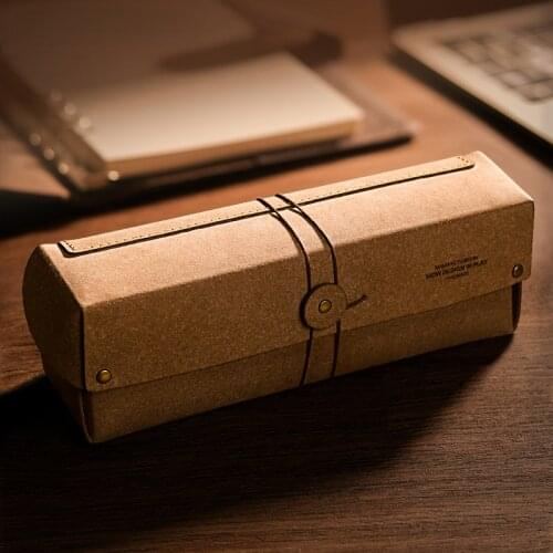 Retro Art Pencil Box Bags Creative Personality Storage Carton Glasses Box cute school supplies