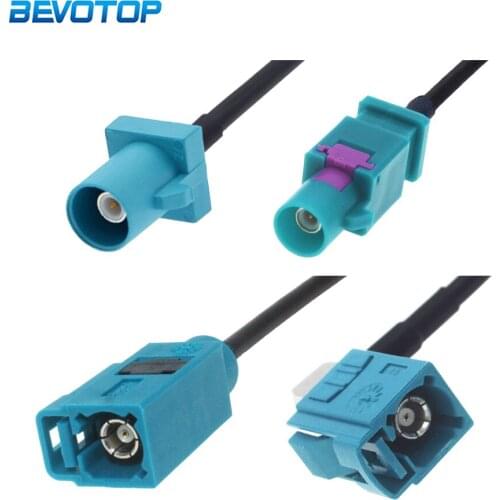 Universal Fakra Z Male / Female RAL5021 Neutral Coding RG174 Cable Auto Car Navigation GPS Antenna Extension RF Coaxial Pigtail