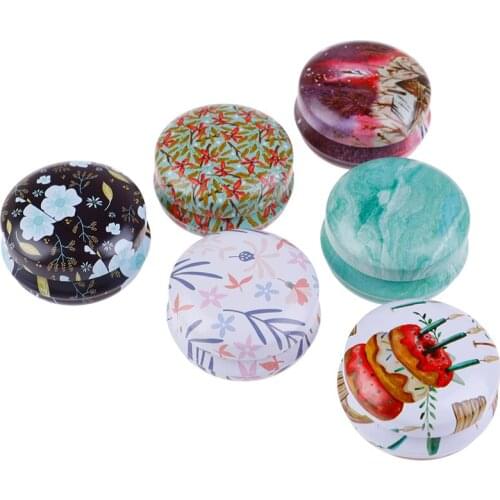 1PCS Mini Tin Box Tablet Box Portable Metal Round Pill Box Drug Holder Medicine Tablet Capsule Box Container Storage Travel