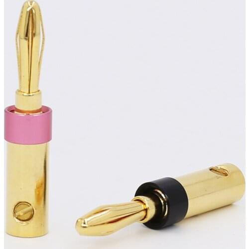 16pcs Gold-Plated UST Banana Plugs 4mm Banana Plug For Video Speaker Adapter Audio