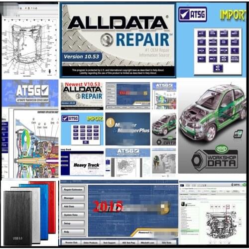 2021 Hot auto repair software Alldata V10.53 mit..ell software 2015 ElsaWin 6.0 Vivid workshop 10.2 and atsg 2017 49 in1TB hdd