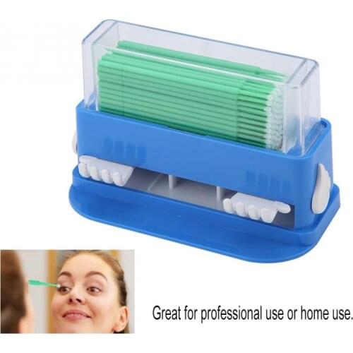 4boxes Disposable Dental Micro Brush Set Fine Short Stick Cotton Swab Brushes Bendable With Case Dentistry Tools Teeth Whitening