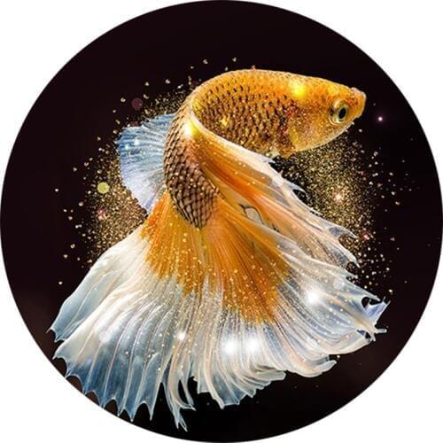 5D Diamond Embroidery Cross Stitch Fish Non Full Square Diamond Painting Animal Non Round Diamond Mosaic Home Decoration Gift
