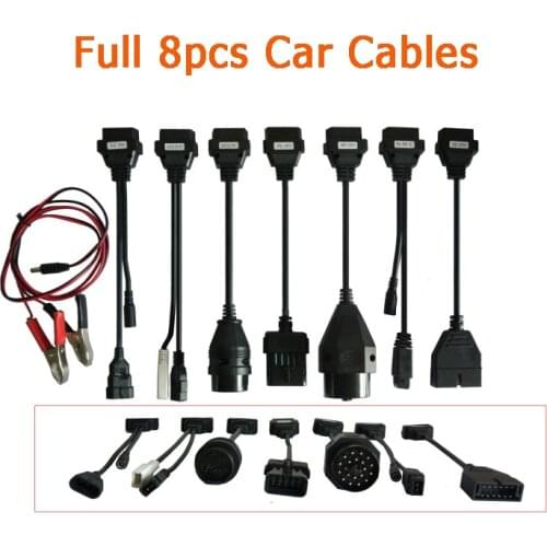 A+Qaulity OBD OBD2 Adapter Converter Cable diagnostic tool TCS Car Cables for delphis Pro plus full set 8pcs