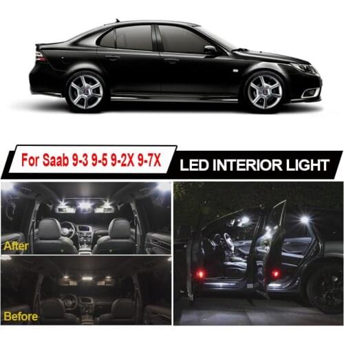 Canbus Car Lamps Dome Map Reading Light Error Free Auto Kit Interior LED Light For Saab 9-3 9-5 9-2X 9-7X 1999-2014 T10 Led Lamp