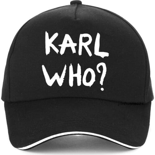 Funny Men Women Novelty Rare KARL WHO Print Men Baseball cap summer Casual Men women adjustable Snapback bone