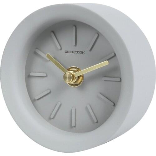 Nordic Digital Alarm Clocks Cement Luxury Bule Bedroom Clocks Wall Home Decor Living Room Desk Mini Alarm Clock Antique Table