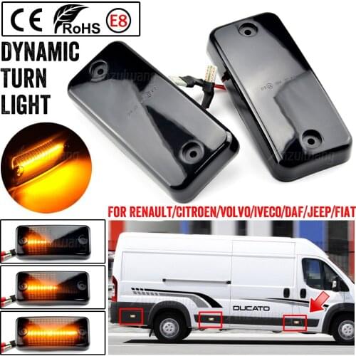 Dynamic Side Marker Repeater Light Turn Signal Light Lamp for Iveco Fiat Ducato Citroen Relay Peugeot Boxer Renault VOLVO