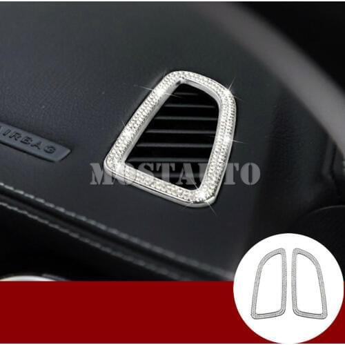 For Benz GLC X205 X253 Rhinestone Style Dashboard Air Vent Outlet Cover 2015-2018 2pcs Car Accessories Interior Car Decor