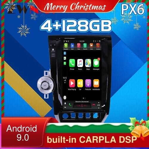 For Toyota Tundra Sequoia 2007-2013 4G128G 13.6 inch PX6 Android 9 Tesla style HD screen Car GPS Navigation Carplay Fast boot