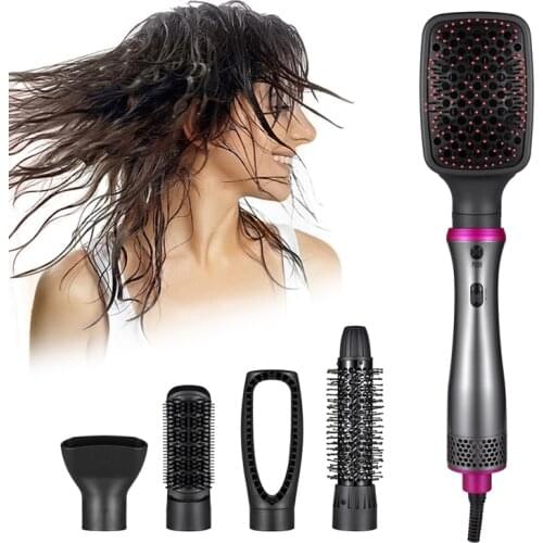Hair Blow Dryer Curling Brush for Short Hair Hot Tool Curling Iron with 5 in 1 Multi-Function Hot Air Comb for Family Hair Salon