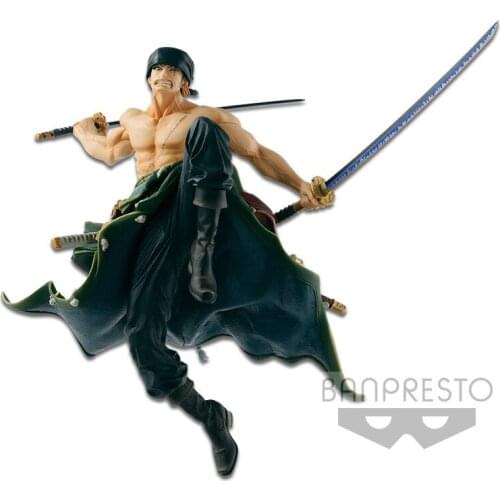 Bandai Animation One Piece Anime Action Figures 26cm/16cm Roronoa Zoro PVC Collection Ornaments Model Toy Kids Gifts
