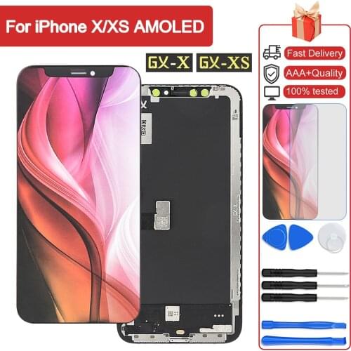Perfect Repair AAA+++ New GX AMOLED LCD Display For iPhone X XS LCD Screen 5.8 inch Replacement Assembly Digitizer Touch Pantall