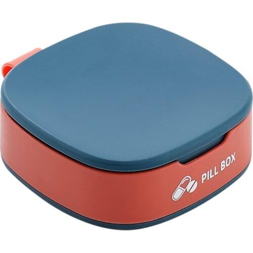 94PF Mini Pill Box with 4 Compartment Portable Medicine Case Vitamin Tablet Organizer