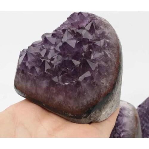 MOKAGY Raw Natural Crystal Geode Quartz Rough Purple Specimen 500g-750g 1pc