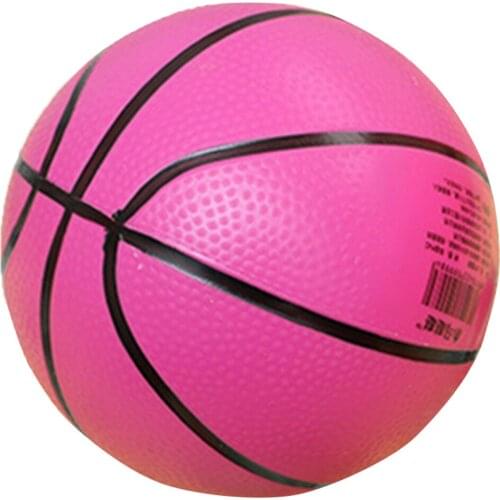 2019 New Arrival Mini Bouncy Basketball Indoor/Outdoor Sports Ball Kids Toy Gift-Rose Red Sports Ball