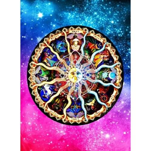 5D DIY Poured Glue Diamond Painting Kits Full Round Square with AB Drills Colorful Mandala Mosaic Art Landscape Home Decor