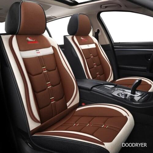 DOODRYER flax car seat cover For ford focus mk1 focus 2 3 mondeo mk4 fiesta mk7 figo ranger edge fusion 2015 kuga accessorie