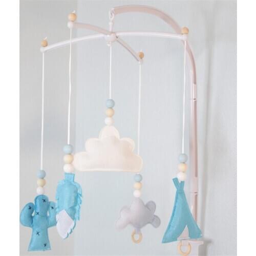 Nordic Felt Wind Chimes Kids Room Decoration Baby Crib Bed Bell Curtain Hanging Pendant Ornaments Nursery Decor Photo Props