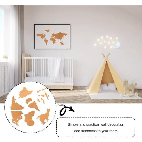Cork World Map Wall Art Large Wall Decor World Travel Map Any Occasion Gift Wall Art for Home & Kitchen or Office