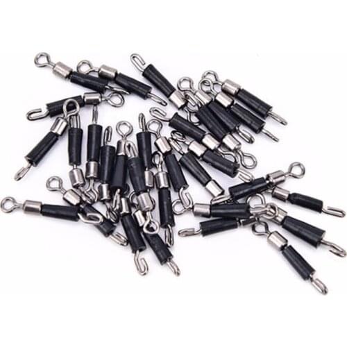 30 Pcs Ball Bearing Swivel Solid Rings quick fast link connector Fishing Hook