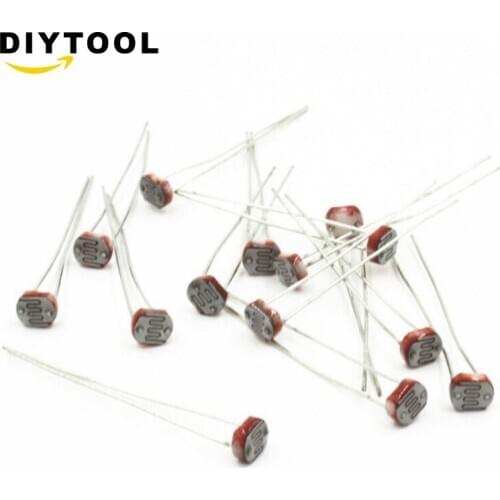 20pcs good Photoresistor LDR CDS 5mm Light-Dependent Resistor Sensor GL5516 top