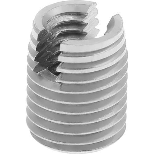 20Pcs Metal Thread Repair Insert Self Tapping Slotted Screw Threaded Helical Repair Insert Set M4 x 8mm Wholesale