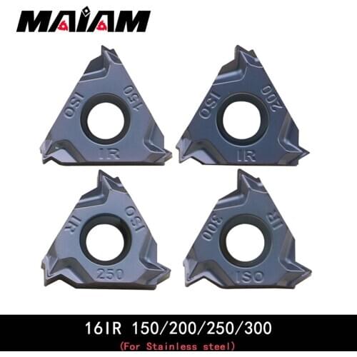 High quality Threaded inserts 16IR iso 150 200 250 300 cnc turning tool internal screw thread insert for stainless steel
