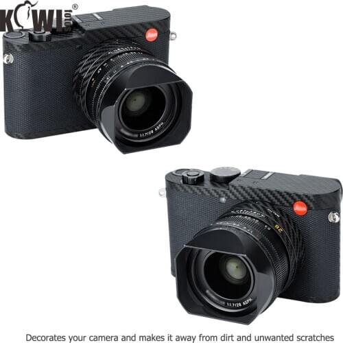 Kiwi Anti-Scratch Lens & Lens Hood Protective Cover Skin Film For Leica Q2 3M Sticker Camera Cover Decorations Matrix Black