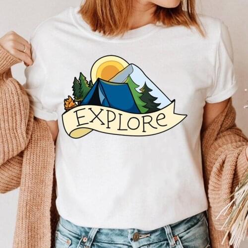 Women Adventure Vacation Trend Graphic 90s T Shirt Female Tee Ladies Fashion Short Sleeve Cartoon T-shirt Top Print Clothing