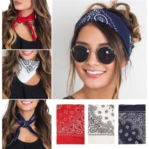 2020 Hot Womens Girls Hairband Scarf Fashion Headband Cotton Totem Printing Scarf Headband Women Scarf
