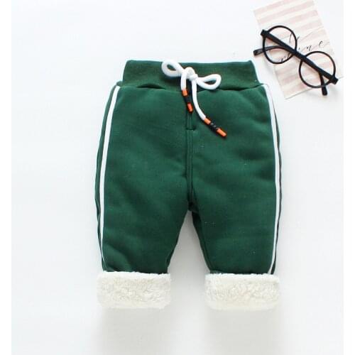 Baby boys winter pants newborn baby casual cotton thicken plus velvet pants infant boys kids sports warm trousers pants outfits