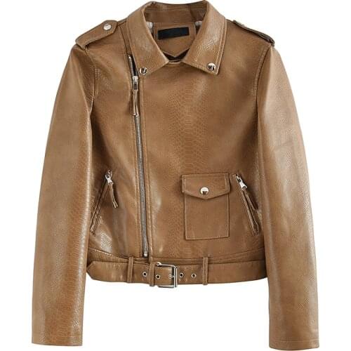 Женские модные кожаные куртки ZQLZ China At AliExpress