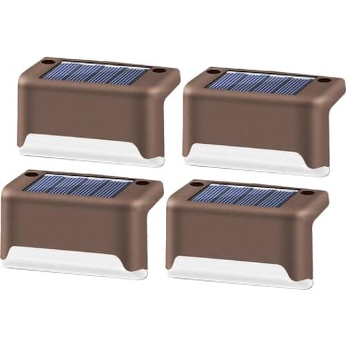 1/4/8/16pcs LED Solar Lamp Stair lights Waterproof Outdoor Garden Yard Patio Steps Fence Pathway Lamps Solar Night Light