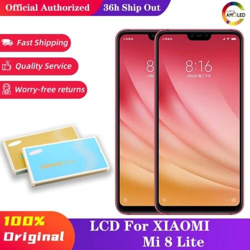 10PCS/LOT for Xiaomi Mi 8 Lite LCD Display Touch Screen Digitizer Assembly With Frame for Xiaomi Mi8 Lite Mi 8X Repair Parts