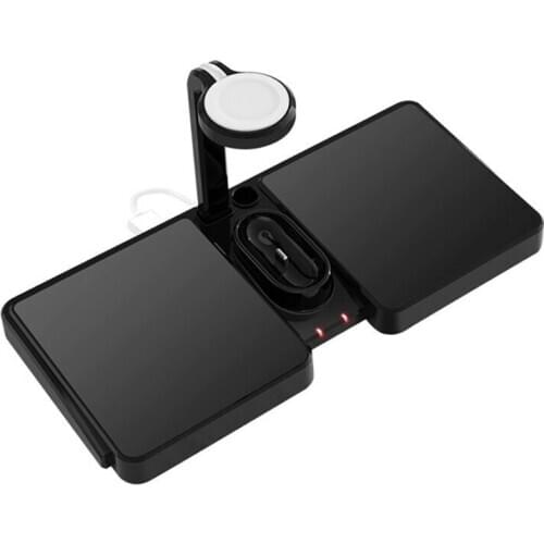 4-In-1 Wireless Charger Multi-Function No Fast Charge QI Wireless Charger Base for 10W Charging Board for Apple Mobile Phone + W