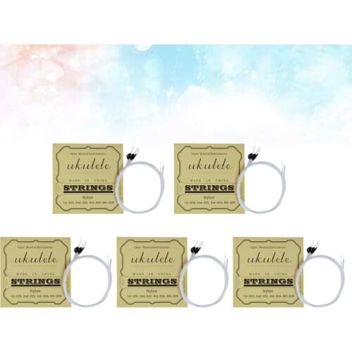 5PCS Ukulele Strings Universal 21/23/26 Inches Wire Sturdy Nylon Strings Ukulele Musical Instrument Parts for Ukulele