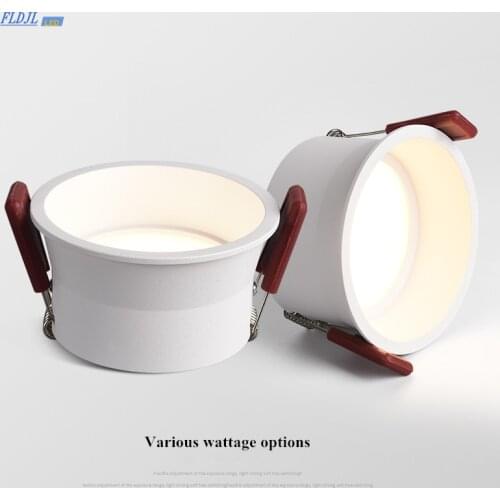 Frameless angle adjustable embedded LED downlight 5W 7W 12W 20W dimmable deep glare LED ceiling spotlights home lighting