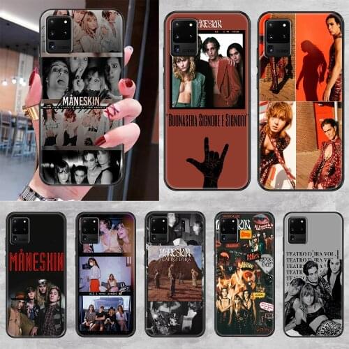 Maneskin Band Teatro D Ira Phone case For Samsung Galaxy Note 4 8 9 10 20 S8 S9 S10 S10E S20 Plus UITRA Ultra black soft coque