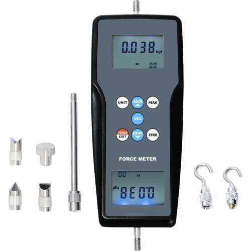 Digital Force Meter Gauge Pull & Push Magnitude Test Tester Newtonmeter Newton N / kg / lb / g Measurement, for Manufacturing