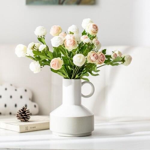 Flower bud dew lotus silk flower imitation flower tea bud single flower interior decoration vase arrangement flower design set