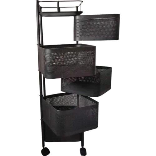 Vegetable storage rack multifunctional storage rack kitchen vegetable storage rack fruit storage multi layer rotatable floor