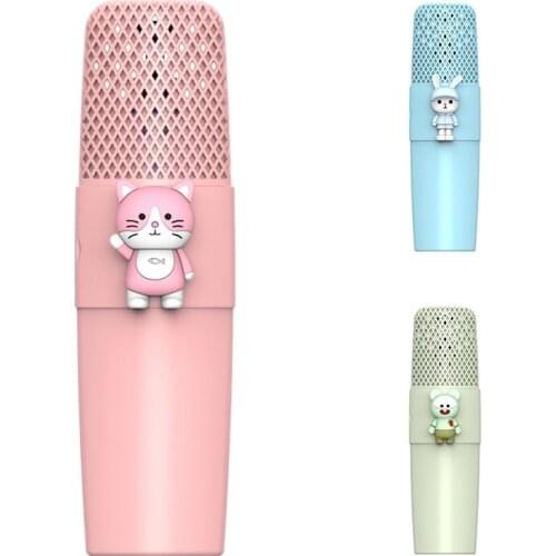 Children Mini Kids Microphone Cartoon K9 Handheld Karaoke Mobile Phone Wireless Bluetooth Microphone
